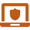 Shield on laptop icon