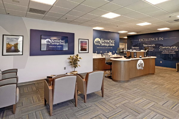 interior shot of a Kennebec Savings Bank location