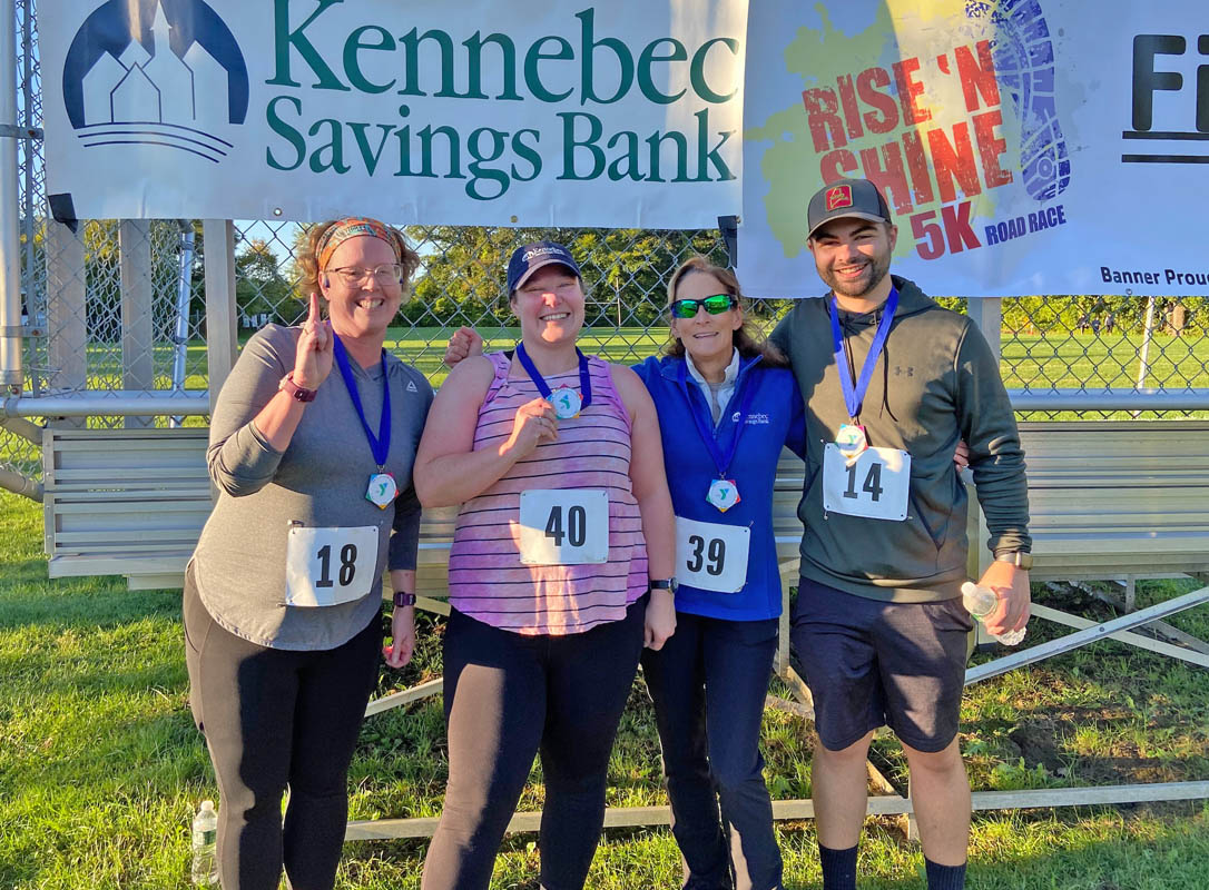 KSB's Heather, Angela, Carol, and Nick participate at the YMCA Rise-N-Shine 5k