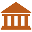 Bank building icon