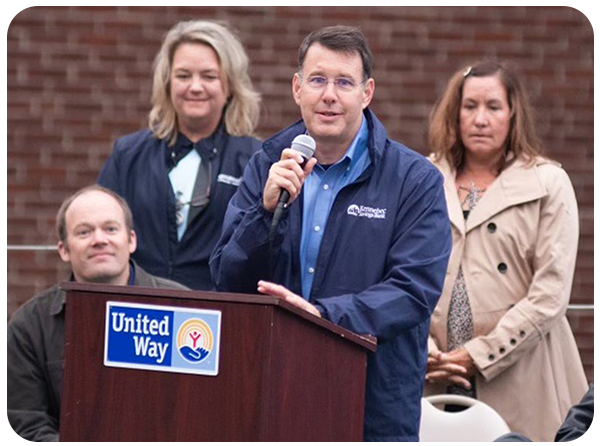 Andrew Silsby speaking at United Way of Kennebec Valley event