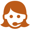 Person with headset icon