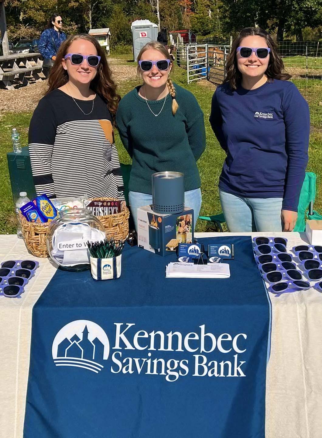 KSB's Jennifer, Nicole, and Marisa at Freeport Wolfe's Neck Harvest Festival