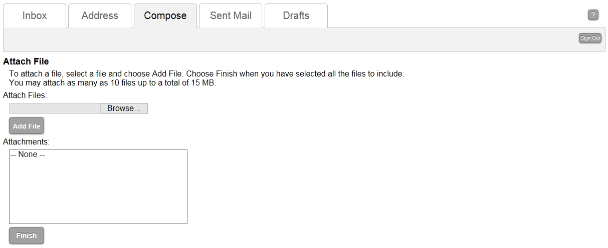Attach a file option