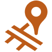 Map and pin icon