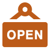 Open sign icon